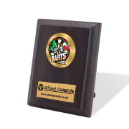 Darts Walnut Plaque with Strut