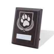 UV Colour Printed Dog Walnut Plaque with Strut