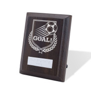 UV Colour Printed Football 'Goal!' Walnut Plaque with Strut