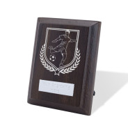 UV Colour Printed Football Walnut Plaque with Strut