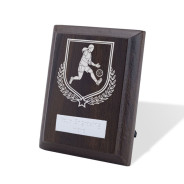 UV Colour Printed Gaelic Football Walnut Plaque with Strut