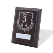 UV Colour Printed Golf Walnut Plaque with Strut
