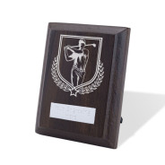 UV Colour Printed Golf Walnut Plaque with Strut