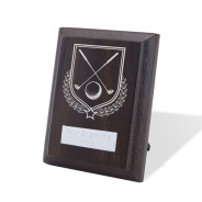 UV Colour Printed Golf Walnut Plaque with Strut