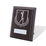 UV Colour Printed Golf Walnut Plaque with Strut