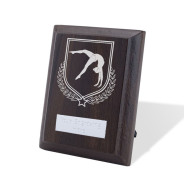 UV Colour Printed Gymnastics Walnut Plaque with Strut