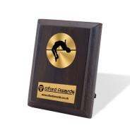 High Jump Walnut Plaque with Strut