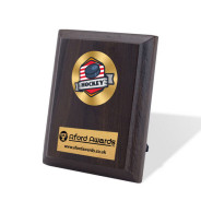 Hockey Walnut Plaque with Strut