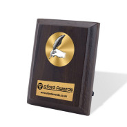 Literature Walnut Plaque with Strut
