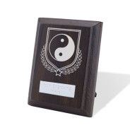 UV Colour Printed Martial Arts Walnut Plaque with Strut