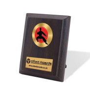 Martial Arts Walnut Plaque with Strut