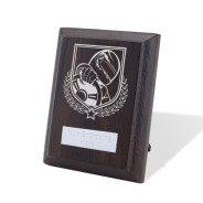 UV Colour Printed Motorsport Walnut Plaque with Strut