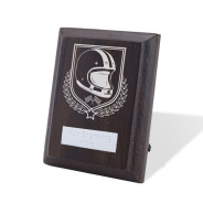 UV Colour Printed Motorsport Walnut Plaque with Strut