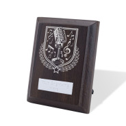UV Colour Printed Music Walnut Plaque with Strut