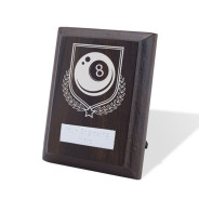 UV Colour Printed Pool Walnut Plaque with Strut