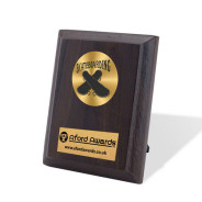 Skateboarding Walnut Plaque with Strut
