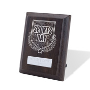 UV Colour Printed Sports Day Walnut Plaque with Strut