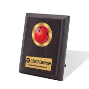 Ten Pin Bowling Walnut Plaque with Strut