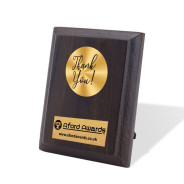 Thank you Walnut Plaque with Strut