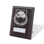 UV Colour Printed Christmas Walnut Plaque with Strut