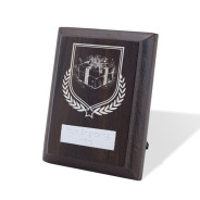 UV Colour Printed Christmas Walnut Plaque with Strut
