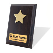 Walnut Plaque with Star