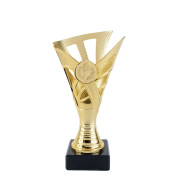 Gold Plastic Cup with Centre Holder on Marble Base