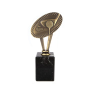 Antique Gold Metal Golf Award on Marble Base