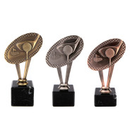 Metal Golf Award on Marble Base