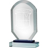 Clear Glass on Blue Base Award
