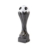 Football Tower Award in Charcoal & White