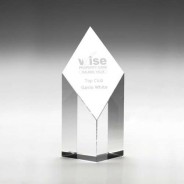 Clear Glass Diamond Column