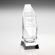 Clear Glass Column on Base