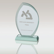 Jade Glass Plaque with Frosted Edges