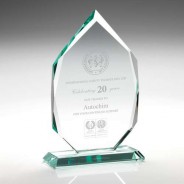 Jade Glass Diamond in Quality Wooden Box (19MM THICK)