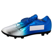 Filled Plastic Football Boot in Silver & Blue