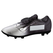 Filled Plastic Football Boot in Silver & Black