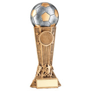 Bronze Football on Silhouette Column