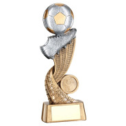 Bronze Football & Boot on Swoosh Net