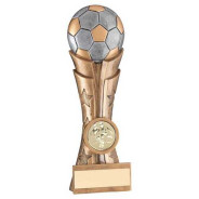 Bronze/Gold Football on Fluted Flatback