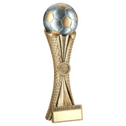 Antique Bronze Managers Player Football Award on Tri-Mesh Column