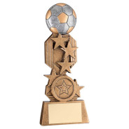 Bronze/Pewter/Gold Football on Stars Flatback