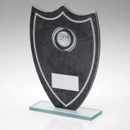 Stone Effect Glass Shield with Football Centre