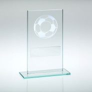 Jade Glass Award with Silver Football