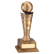 Antique Bronze Plastic Football Figure on Base