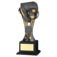 Pewter/Gold Plastic 'Wembly' Football Figure on Base