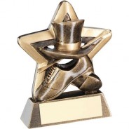 Bronze/Gold Top Hat/Gloves/Cane Mini Star Trophy