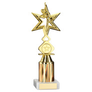 Gold Dance Star Figure on Marble Base