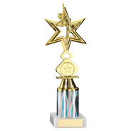 Gold and Silver Dance Star Figure on Marble Base