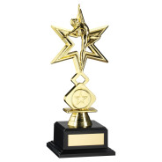 Gold Dance Star Figure on Black Base